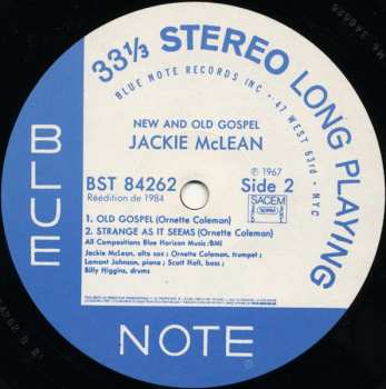 LP Jackie McLean: New And Old Gospel