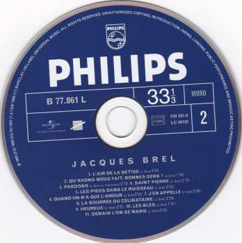 5CD/Caja Jacques Brel: Enregistrements Philips 1954-1961