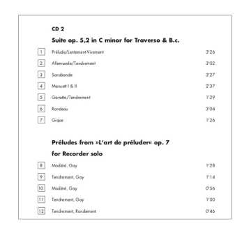2CD Jacques Martin Hotteterre: Complete Chamber Music Vol. 3 - Suites Opp. 4, 5 & 6