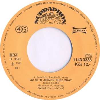 SP Jakub Smolík: Až Se Ti Jednou Bude Zdát / Teď Nebo Nikdy