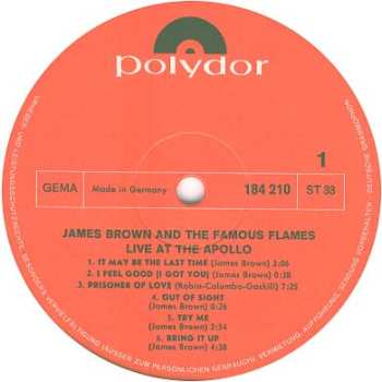 2LP James Brown & The Famous Flames: Live At The Apollo 