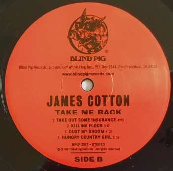 LP James Cotton: Take Me Back LTD