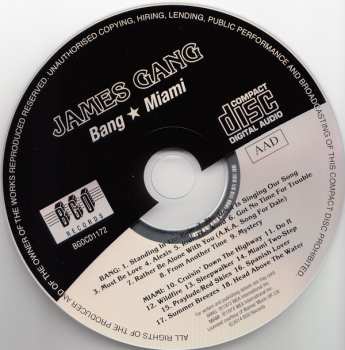 CD James Gang: Bang / Miami