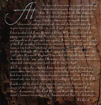 CD James Horner: Legends Of The Fall (Original Motion Picture Soundtrack)