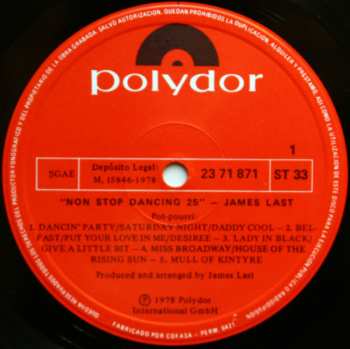 LP James Last: Non Stop Dancing 78 - Folge 25