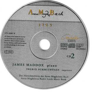 2CD Ingrid Schmithüsen: Das Notenbüchlein der Anna Magdalena Bach = Anna Magdalena Bach's Little Music Book