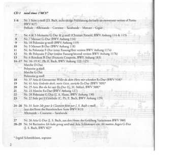 2CD Ingrid Schmithüsen: Das Notenbüchlein der Anna Magdalena Bach = Anna Magdalena Bach's Little Music Book