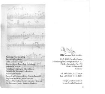 2CD Ingrid Schmithüsen: Das Notenbüchlein der Anna Magdalena Bach = Anna Magdalena Bach's Little Music Book