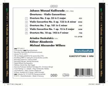 CD Jan Kalivoda: Violin Concertinos • Overtures