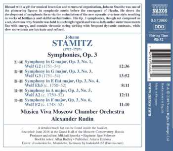 CD Jan Václav Antonín Stamic: Symphonies, Op. 3