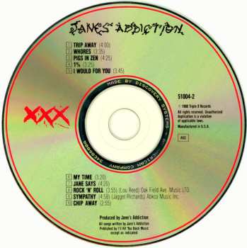CD Jane's Addiction: Jane's Addiction