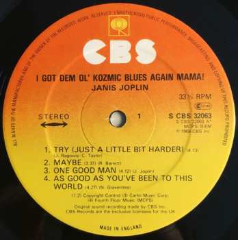 LP Janis Joplin: I Got Dem Ol' Kozmic Blues Again Mama!