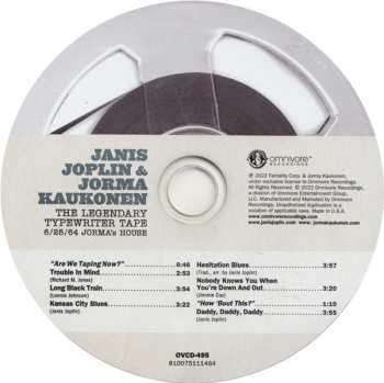 CD Janis Joplin: The Legendary Typewriter Tape 