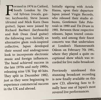 CD Japan: Boys Keep Swinging (The Classic 1981 Broadcast)