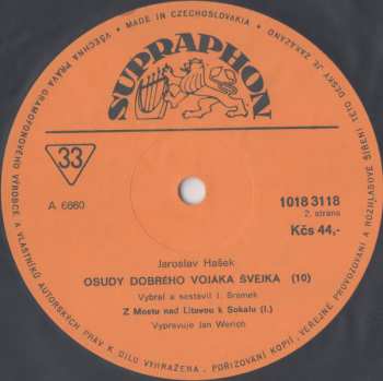 LP Jaroslav Hašek: Osudy Dobrého Vojáka Švejka 10