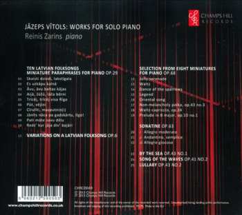 CD Jāzeps Vītols: Works for Solo Piano