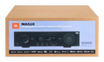 Técnica de áudio JBL MA510 - Av Zesilovač 5.2, 75 W, 8k, Wi-fi, Bluetooth, Dolby Vision - Černý