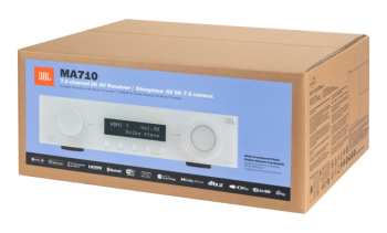 Técnica de áudio JBL MA710 - Av Zesilovač 7.2, 110 W, 8k, Wi-fi, Bluetooth, Dolby Atmos + Vision - Bílý