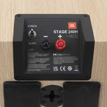 Técnica de áudio JBL Stage 240H - 2-pásmové Dolby Atmos Modulové Reprosoustavy, 4,5" - Bílá