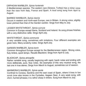 CD Jean C. Roché: Fauvettes "Sylvia" / "Sylvia" Warblers