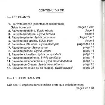 CD Jean C. Roché: Fauvettes "Sylvia" / "Sylvia" Warblers