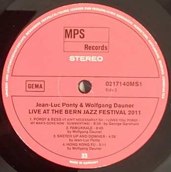 LP Jean-Luc Ponty: Live At The Bern Jazz Festival 2011