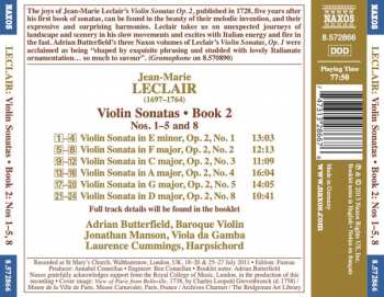 CD Laurence Cummings: Violin Sonatas • Book 2 Nos. 1-5 and 8