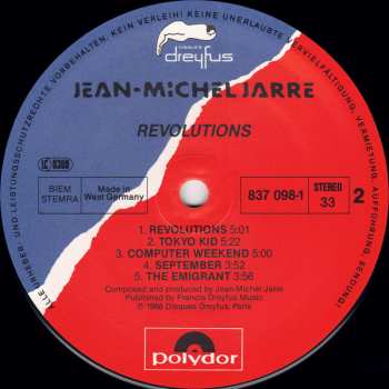 LP Jean-Michel Jarre: Revolutions