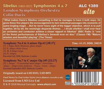 CD The London Symphony Orchestra: Symphonies 4 & 7