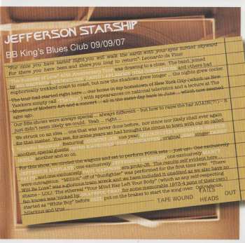 3CD/Caja Jefferson Starship: BB Kings Blues Club Ny 2007 Mick's Picks Volume 4
