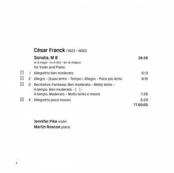 CD César Franck: Jennifer Pike Plays Franck Debussy Ravel