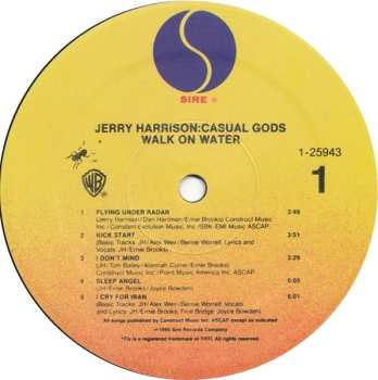 LP Jerry Harrison: Casual Gods: Return