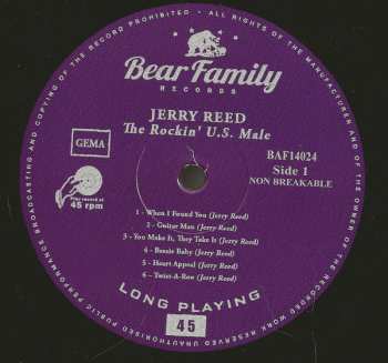 CD/EP Jerry Reed: The Rockin' U.S. Male LTD