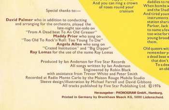 LP Jethro Tull: Too Old To Rock 'N' Roll: Too Young To Die!