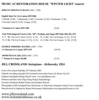 CD Johann Sebastian Bach: Live At Restoration House