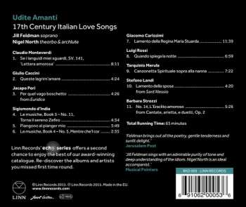 CD Jill Feldman: Udite Amanti - 17th Century Italian Love Songs