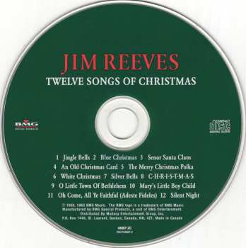 CD Jim Reeves: Twelve Songs Of Christmas