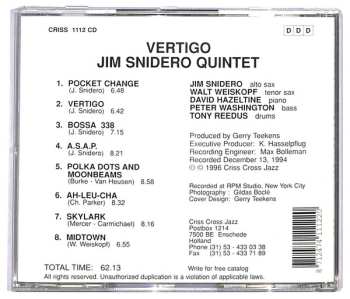 CD Jim Snidero Quintet: Vertigo
