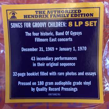 8LP/Caja Jimi Hendrix: Songs For Groovy Children (The Fillmore East Concerts)