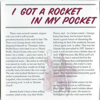 CD Jimmy Logsdon: I Got A Rocket In My Pocket
