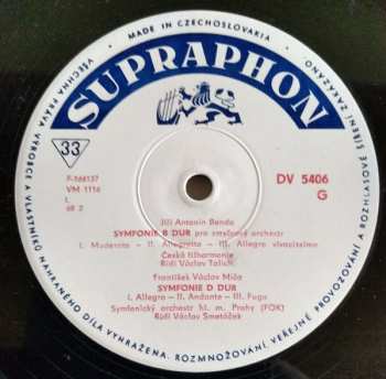 LP Jan Václav Antonín Stamic: Benda - Míča - Stamic - Mysliveček