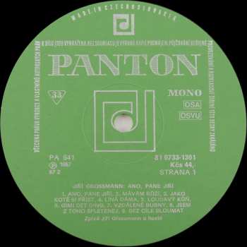 LP Jiří Grossmann: Ano, Pane Jiří