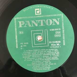 LP Jiří Pauer: Songs Of Love / Musica Poetica