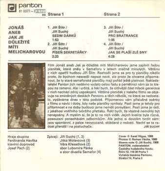 SP Jiří Suchý: Jonáš Aneb Jak Je Důležité Míti Melicharovou 