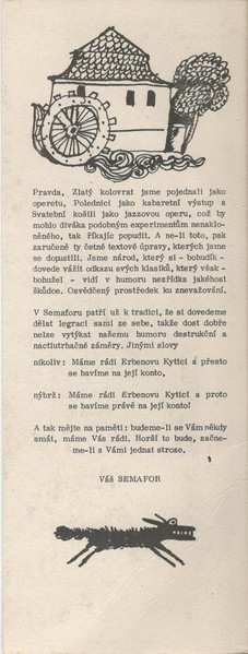 SP Jiří Suchý: Kytice Aneb Pocta Karlu Jaromíru Erbenovi, Pojednaná Způsobem Dobře Zavedeným V Pražském Divadle Semafor