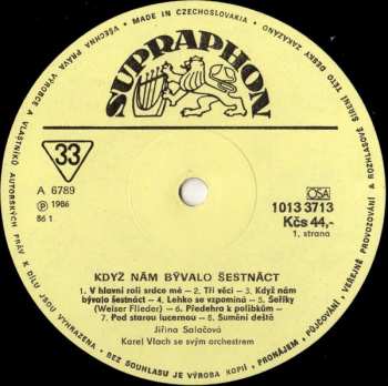 LP Jiřina Salačová: ...Když Nám Bývalo Šestnáct... (1941—1954)