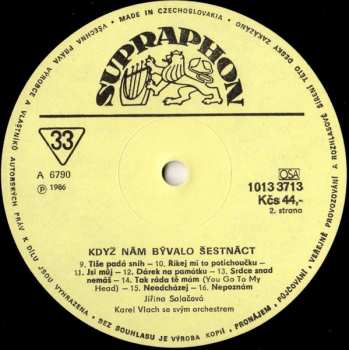 LP Jiřina Salačová: ...Když Nám Bývalo Šestnáct... (1941—1954)