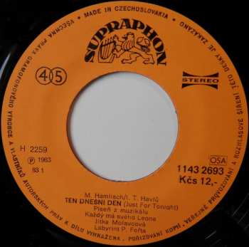 SP Jitka Molavcová: Ten Dnešní Den / Věčný Snílek