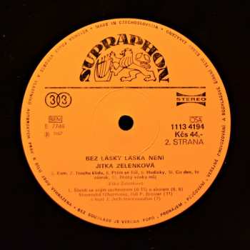 LP Jitka Zelenková: Bez Lásky Láska Není