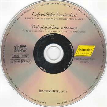 CD Joachim Held: Erfreuliche Lautenlust = Delightful Lute-Pleasure (Barocke Lautenmusik Aus Habsburgischen Landen = Baroque Lute Music From The Lands Of The Hapsburgs)